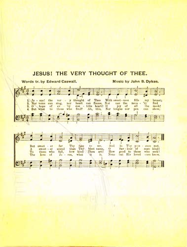 Jesus The Very Thought of Thee Jesus The Very Thought of Thee